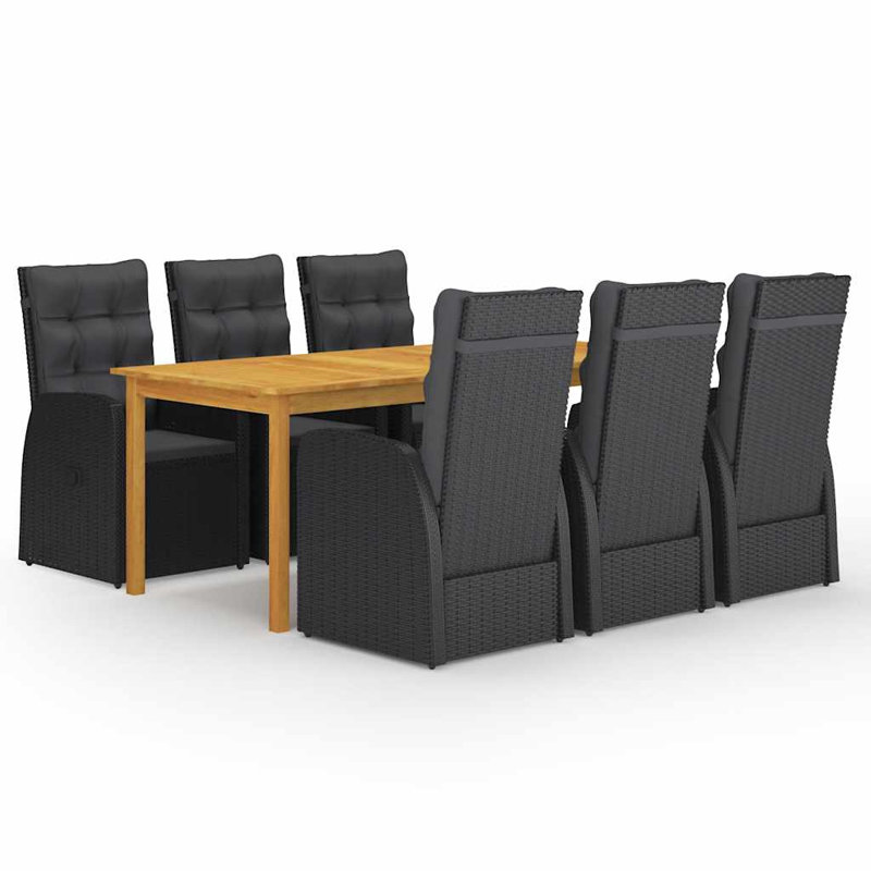 6 - Person Patio Dining Set with Rectangular Table , Cushions Included