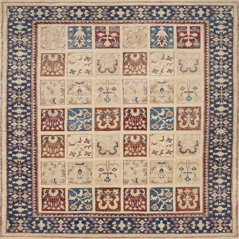 Tapis brun clair/violet/brun traditionnel Storvik, Rond 5 pi