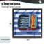 Sardines sur cadre flottant rayé en tissu, design par Kate Jarvik Birch-153783923-153783926