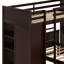 Lit mezzanine simple avec lit autonome, tablettes, bureau et garde-robe-101368215