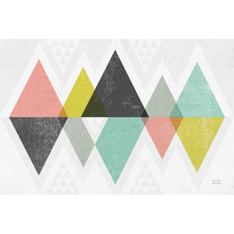 " Mod Triangles II ", 12" H x 18" W