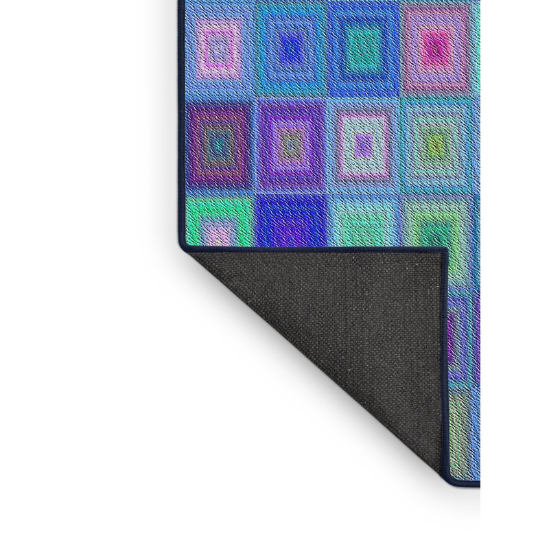 Geometric Indoor Rug, Rectangle 5' x 7'