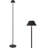 Mallory 44" Modern Minimalist Indoor/Outdoor Iron Pleated Shade Rechargeable/Cordless Dimmable Integrated LED Floor Lamp-115951215