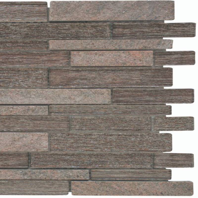 Cosmos Brick Glass Mosaic Tile, Brown
