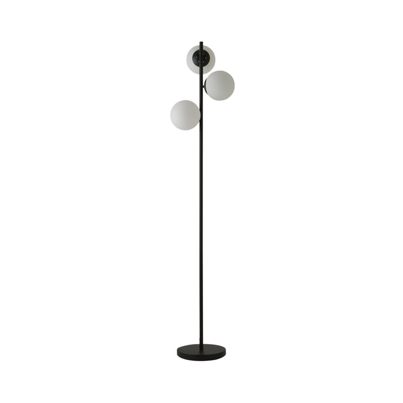 Rifkah 159cm Matte Traditional Floor Lamp, Matte Silver