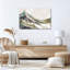 Toile abstraite abstraite sarcelle et vitrail doré-888355213
