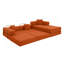 Canapé modulaire en L de 108 po avec méridienne modulaire en forme de L, siège profond, comme un nuage, canapé-lit pliant convertible avec dossier amovible et aucun assemblage requis.-2000073224