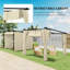 Outsunny 3 x 3(m) Metal Pergola with Retractable Roof and Sidewalls-1026742280