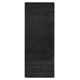 Tapis en laine noués à la main Manns - couleur gris anthracite | Conception solide
