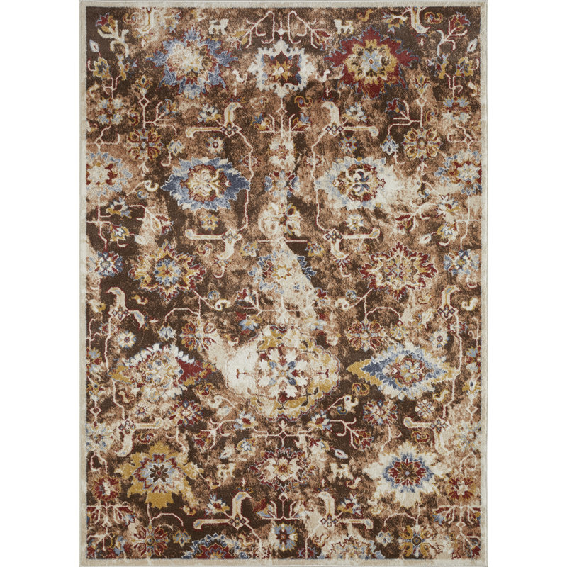 Raashi Washable Abstract Indoor Rug, Rectangle 6'7" x 9'2"