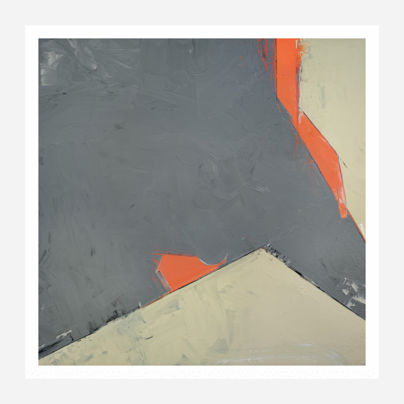 Geo III Painting by John Beard, Black Floater Framed Canvas, 22" H x 22" W x 2" D