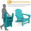 Chaise Adirondack pliante en acier avec repose-pieds-86713959