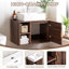 Armoire murale 24 po en noyer avec lavabo en céramique 1 porte-131634498