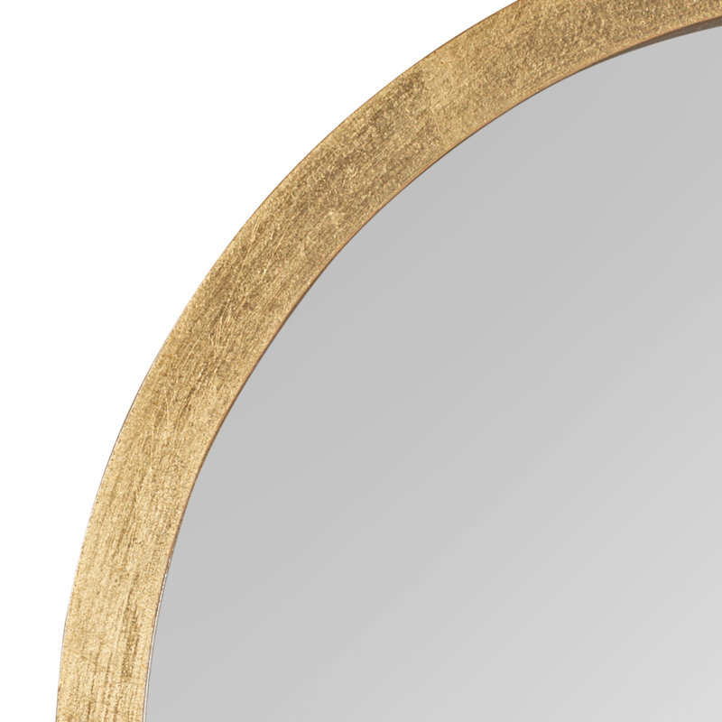 Arranjeet Engineered Wood Flat Mirror, 24" x 12", Gold