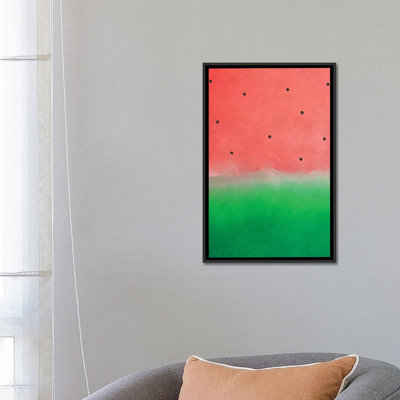 « pastèque estompée », reproduction sur toile