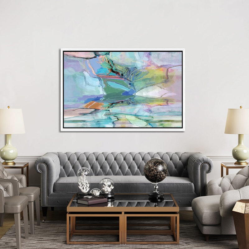 Movement II by Michael Tienhaara - Print on Canvas, White Floater Framed, 101.6cm H x 152.4cm W x 3.81cm D