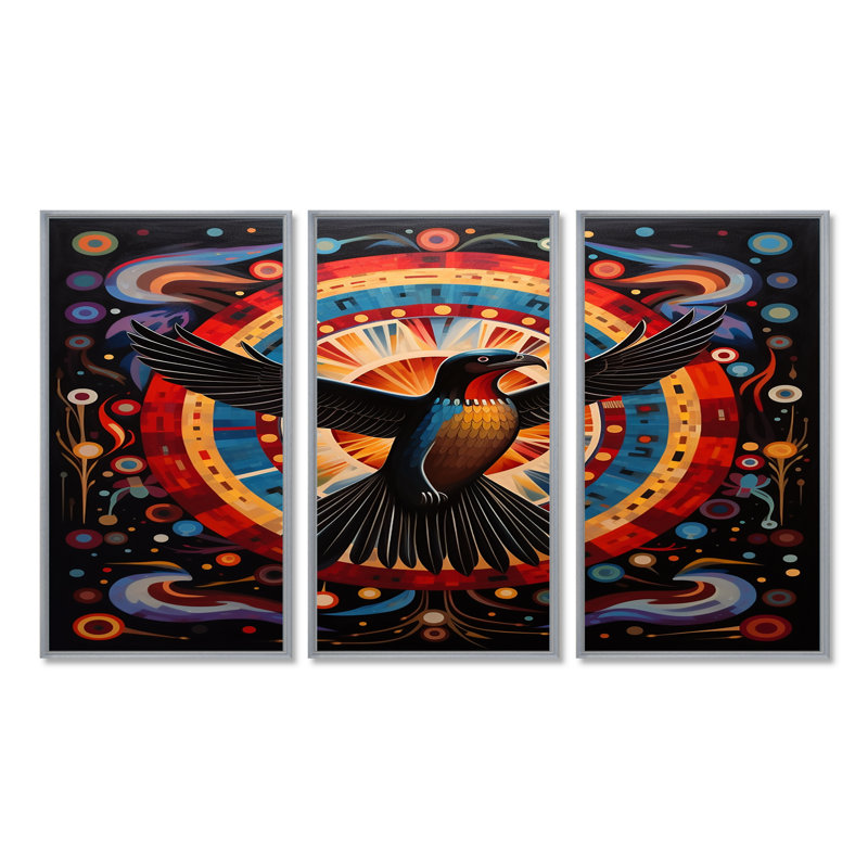 Charleena - ensemble d'impressions murales d'aigle, H 40 po x l 60 po x P 1 po, Encadrement argenté