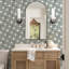 Carreau de mosaïque poli en marbre blanc Verde & Carrara