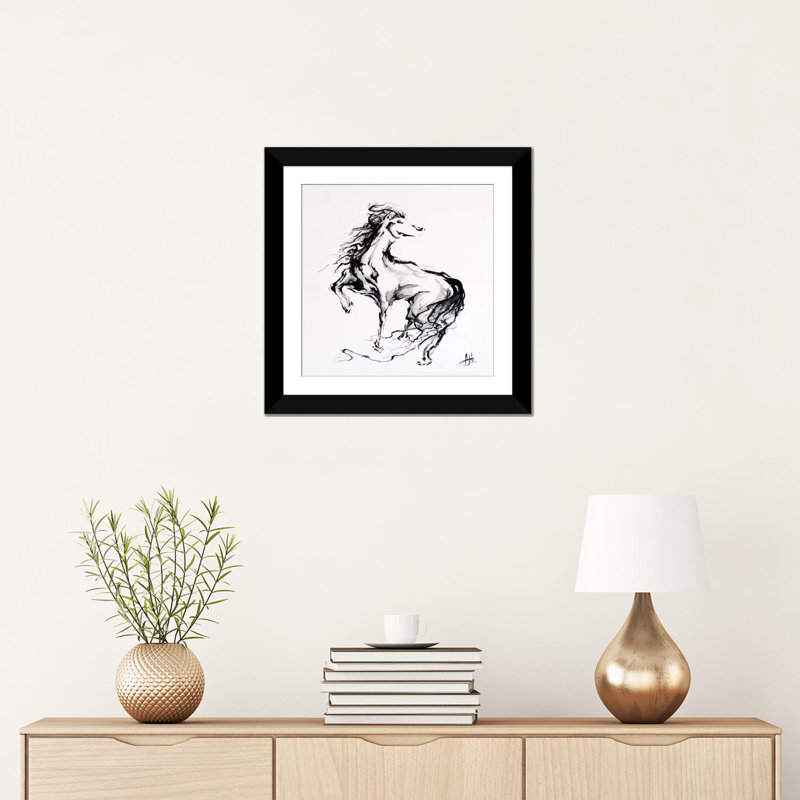 « fierté », impression sur toile, Papier d'art encadré noir, Blanc, H 24 po x l 24 po x P 1 po