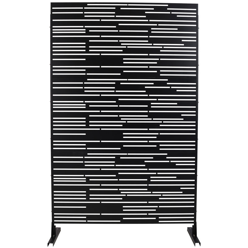 Écran d'intimité extérieur et intérieur H 76 po x l 48 po, Noir