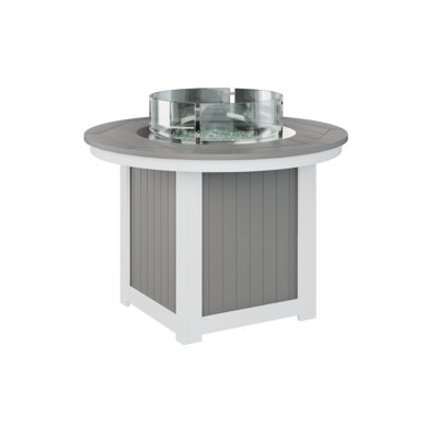 Berlin Gardens Donoma 44″ Round Dining Fire Pit Table
