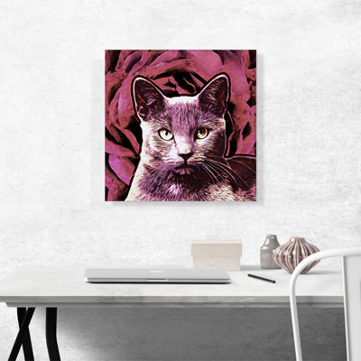 Reproduction d'art sur toile tendue Korat Cat Breed Rose