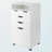 Peres 6-Drawer and 1-Cabinet Tall Mobile Cabinet in White Finish, 35.76" H X 18.99" W X 15.85" D-1248250715