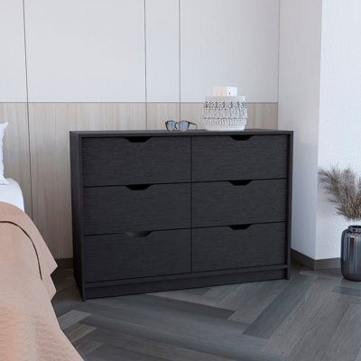 Commode H 30 po, commode avec 2 armoires inférieures, commode, noir