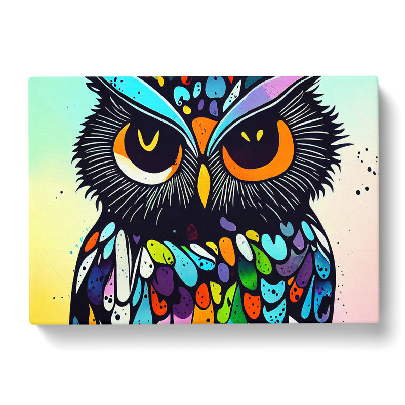 Owl Splash Vol.2 Abstract - Wrapped Canvas, 35cm H x 50cm W x 3cm D