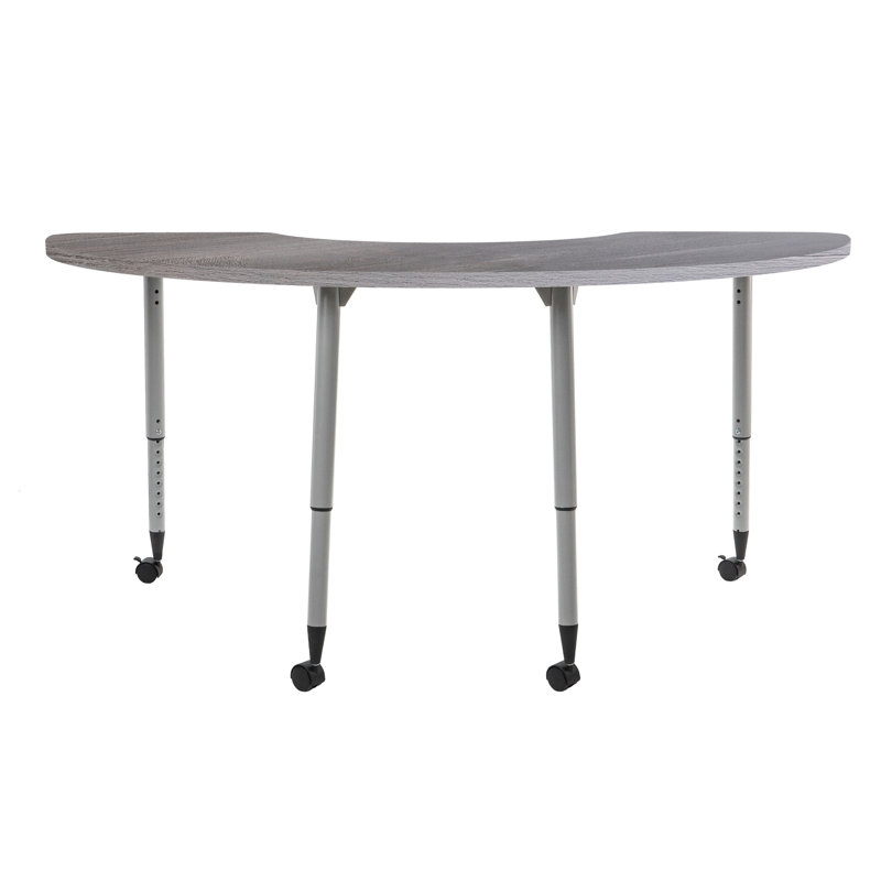 Table d'activité Adapte 36 x 72, Bois gris, Argent argent