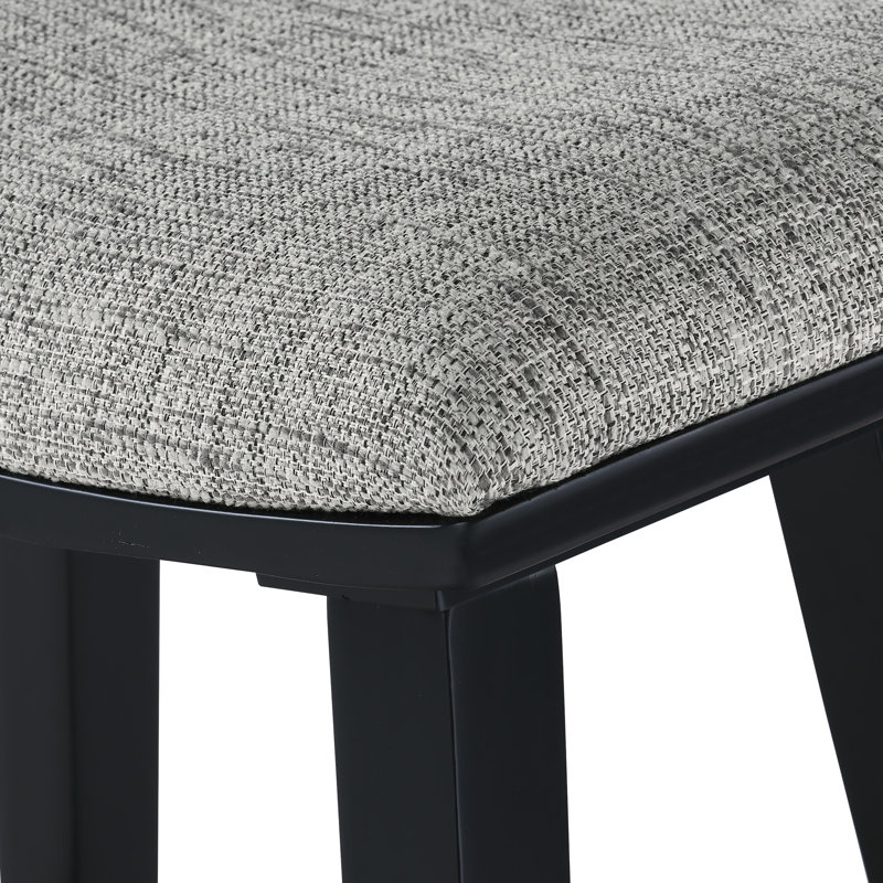 Tabouret de comptoir Ferrah, Noir délavé / graphite