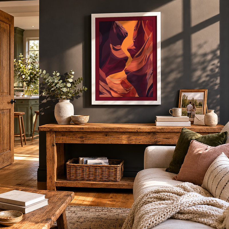 Canyon Layers Modern - Print, Walnut, A4 - 29.7 x 21.0 cm