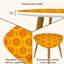 Ensemble de 2 tables basses gigognes Triangle