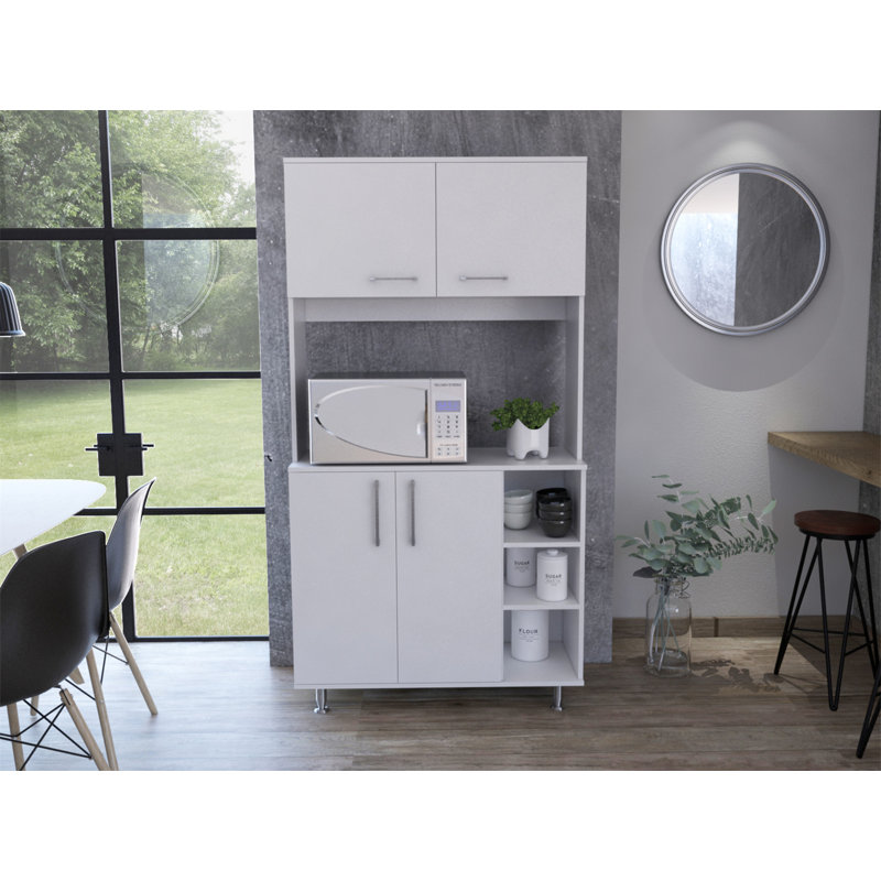 Bayshore 3-Shelf Pantry Cabinet White, White