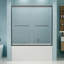 Adjustable Tempered Glass Sliding Door Modern Matte Black Bathroom Elegance