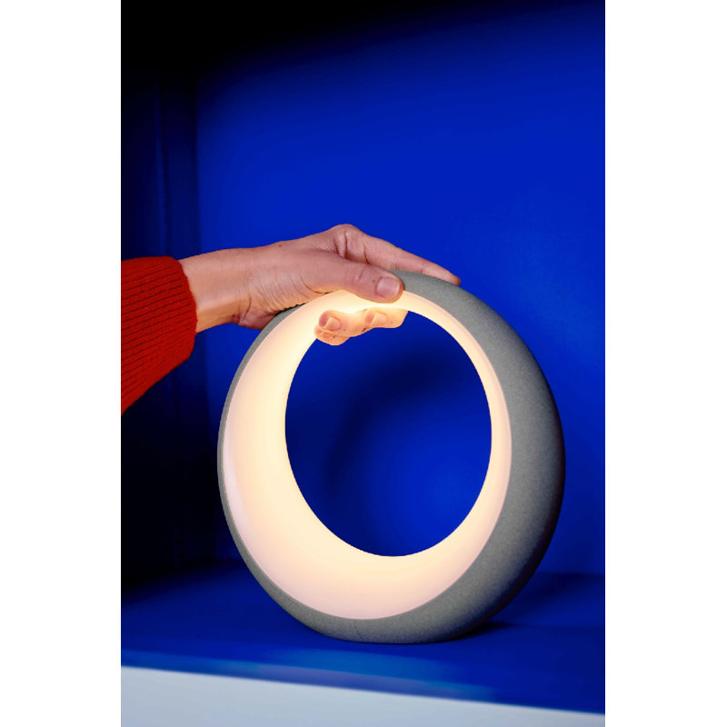 Hoopik LED Outdoor Table Lamp, Lapilli Gray