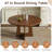Round Dining Table for 4 - 47 Inch Farmhouse Kitchen Table, MDF Circle Table with Wood Grain Finish, 300lb Weight Capacity, Easy Assembly for Dining Room, Kitchen, Living Room - Spiced Round Table