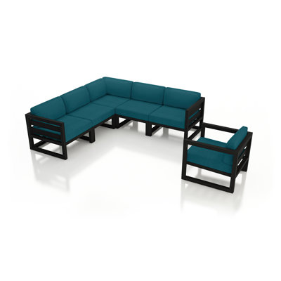 Avion 6 Piece Sectional Set - Black