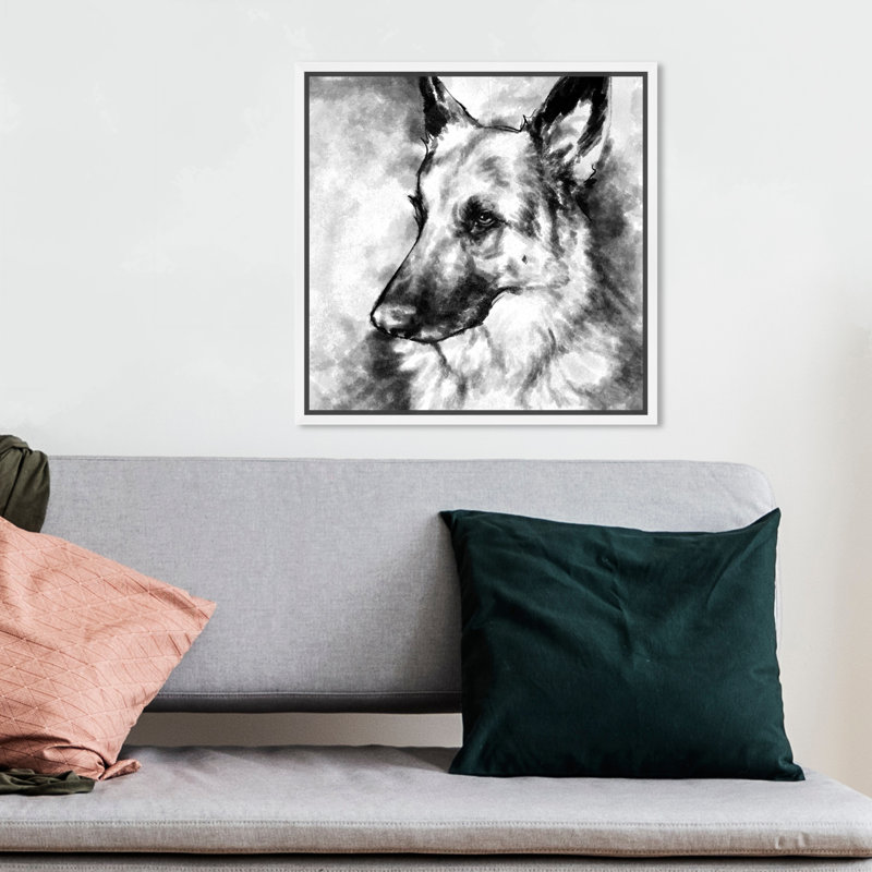 «German Shepherd», impression sur toile, H 40 po x l 40 po x P 1,5 po, Toile tendue