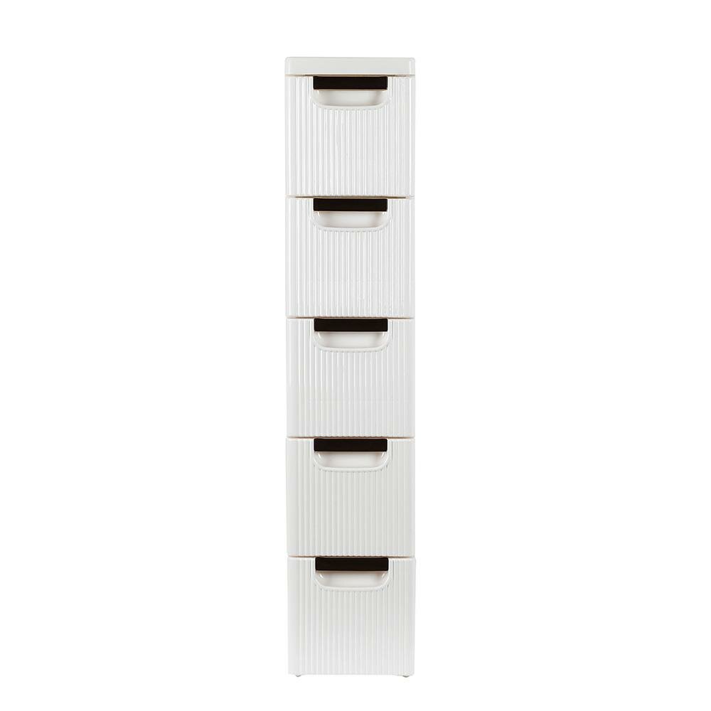 Plastic Storage Bins with 5 Drawers,Durable Plastic Drawers