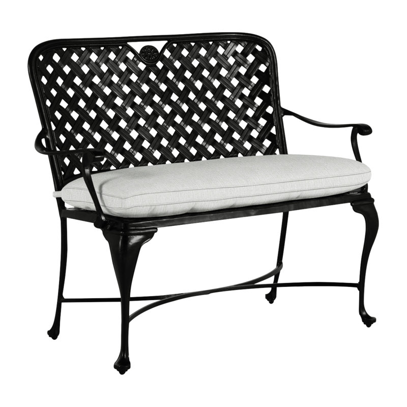 Banc en aluminium Provance - Terre antique, Terre antique, Trépointe, Bali perle