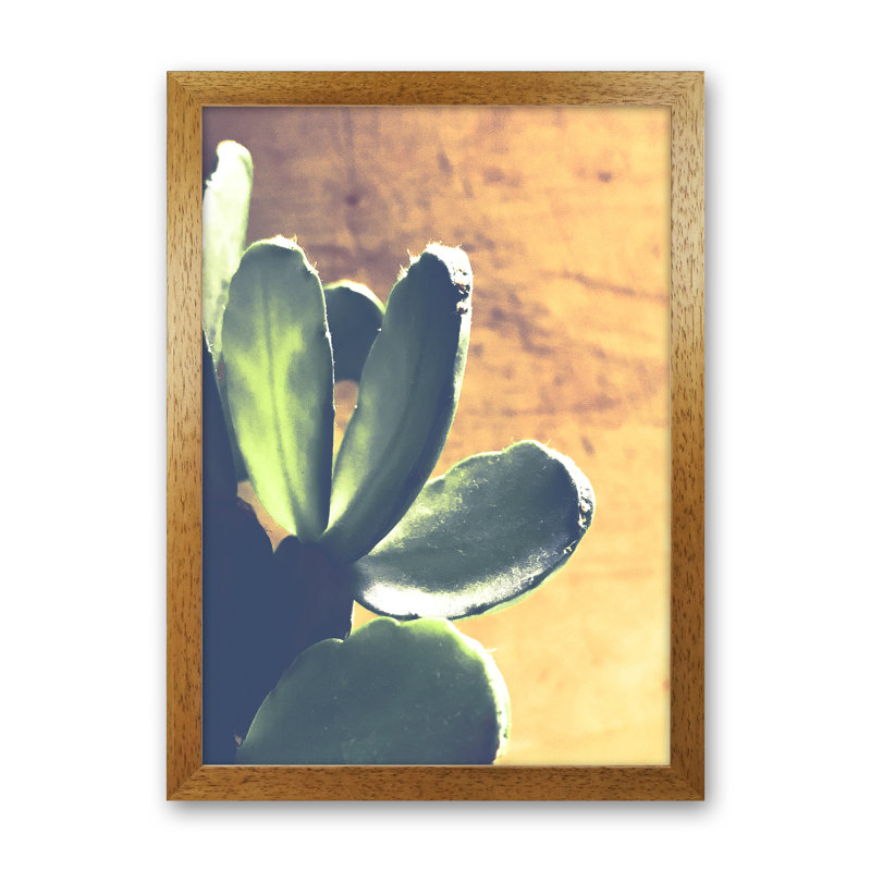 Cactus - Print, 84cm H x 60cm W x 3cm D, Oak Framed