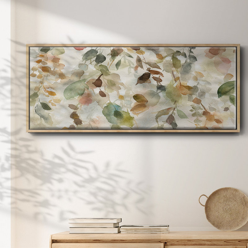 Fall Cascade- Framed Canvas, 12" H x 30" W