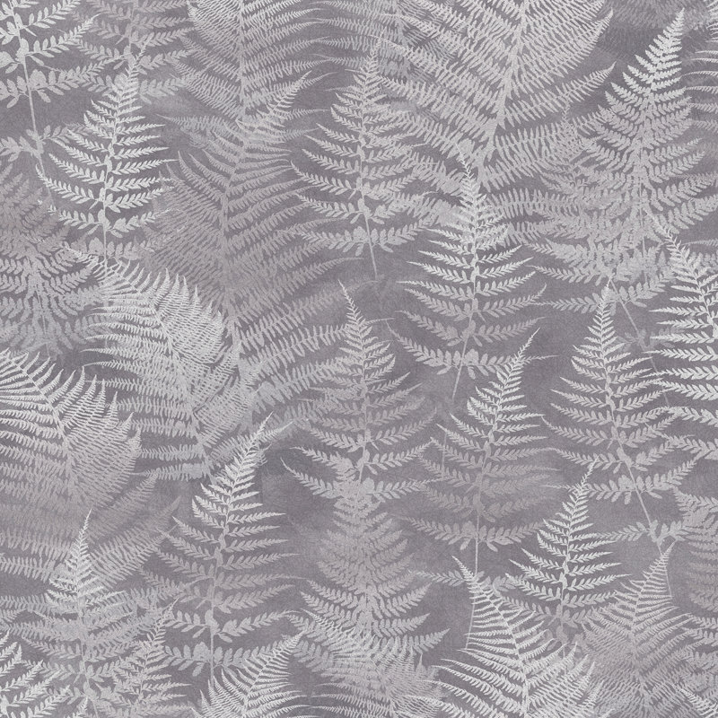 Floral Metallic Wallpaper Roll, Pewter