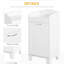 Panier à linge inclinable 31 po, armoire de rangement blanche, organisateur, espace supplémentaire, coins utilitaires non utilisés, armoire stable avec panier caché