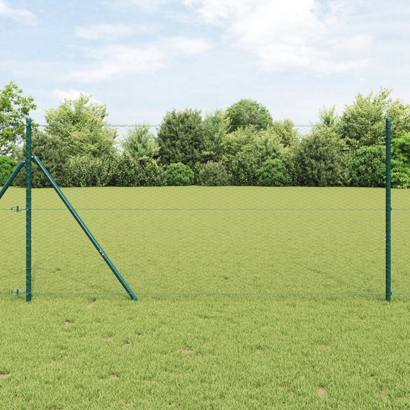 Hexagon Fence Steel, Grey, 120cm H x 5000cm W
