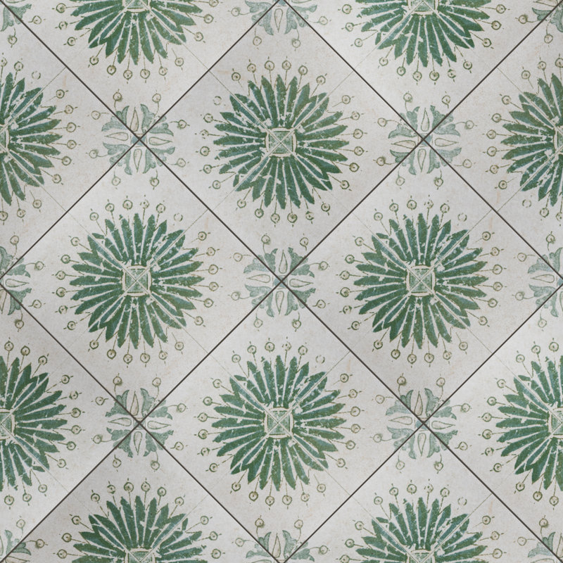 Klinker Retro Blanco 12.75" x 12.75" Ceramic Patterned Wall & Floor Tile