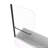 Bath Tub Pivot Shower Screen, With 1/4" Tempered Glass And Towel Bar-109553937