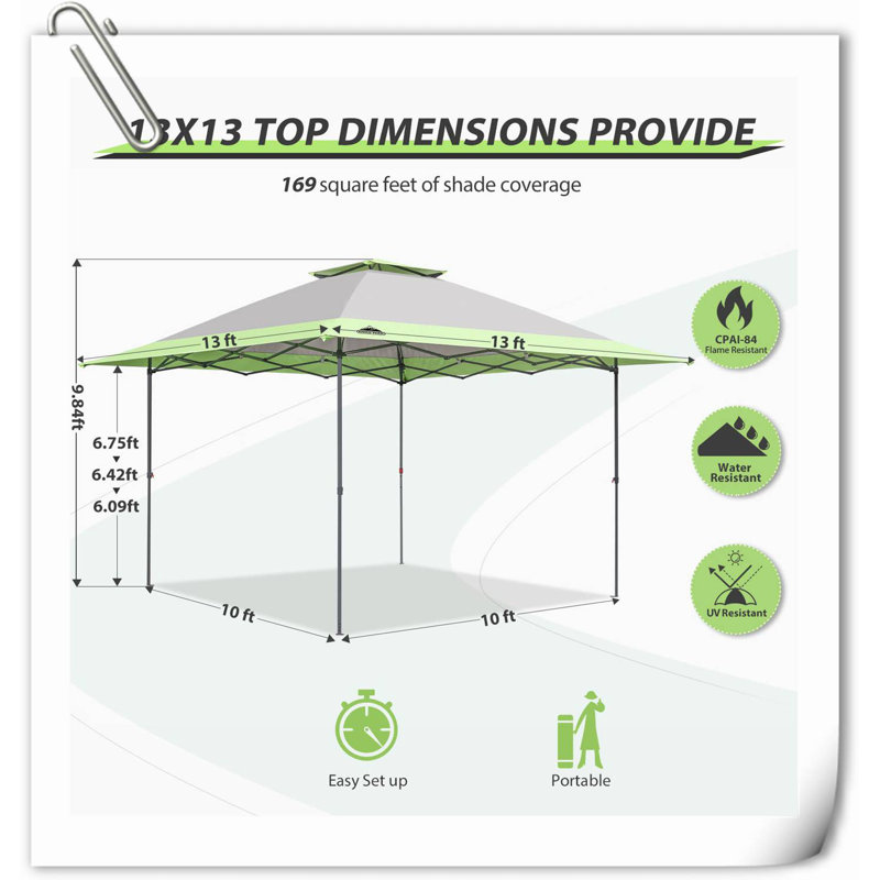 Tente pour 11 personnes, Vert / gris