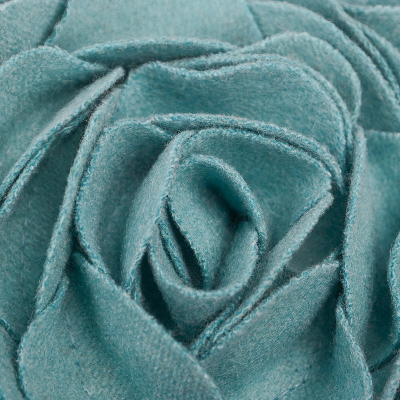  Housse de coussin 3D Flower, Bleu sarcelle